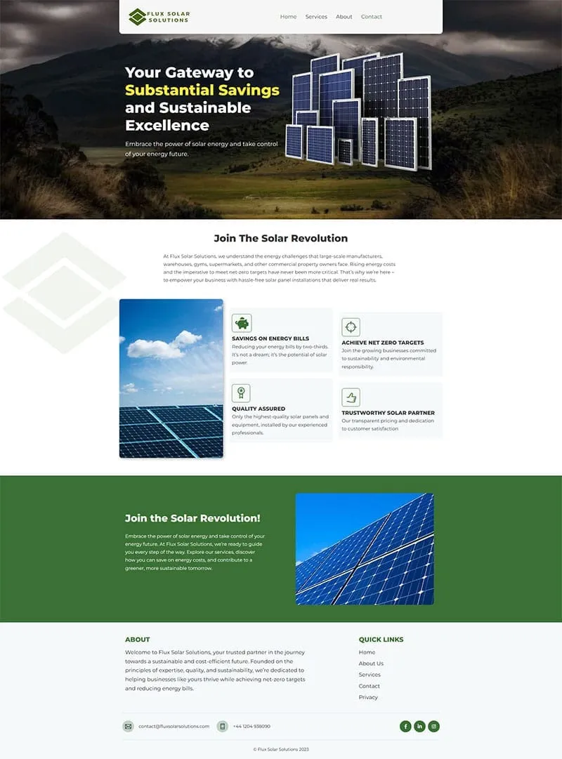 Flux Solar Solutions - Solar Energy Website