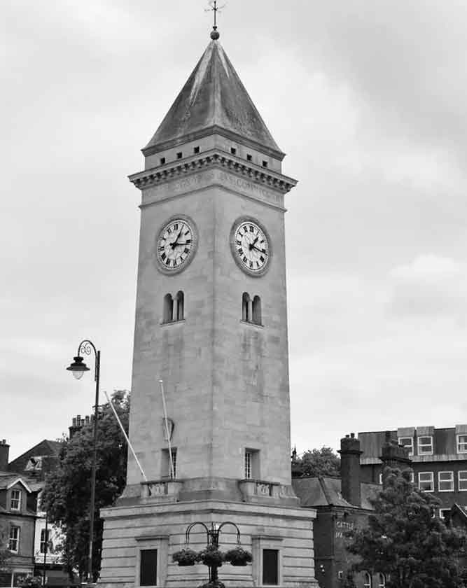 Professional web design services for businesses in Leek, Staffordshire, featuring the town's war memorial