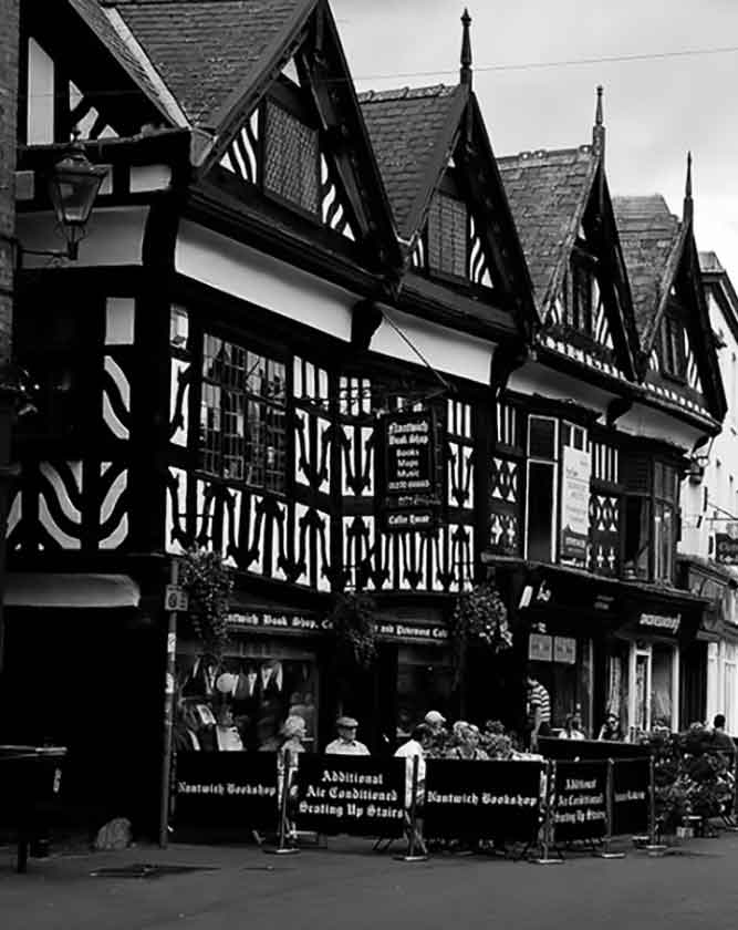 Expert web design services for businesses in Nantwich, Cheshire, featuring the town's historic Tudor buildings